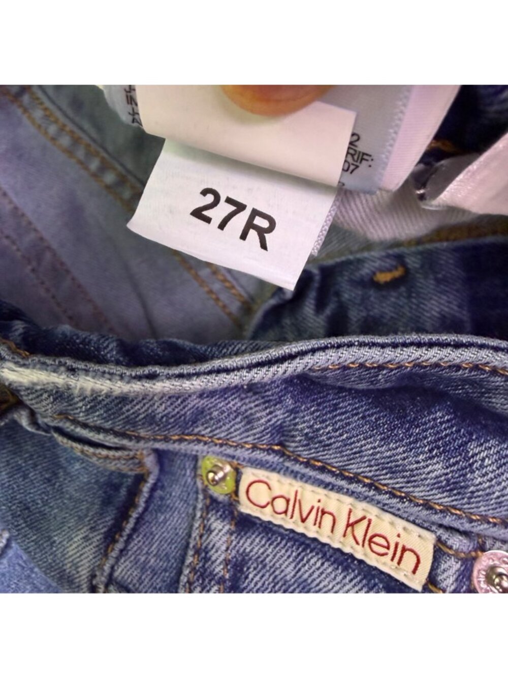 Calvin Klein Womens Blue Cotton Blend Denim Skinny Jeans Size 27R - Picture 5 of 6